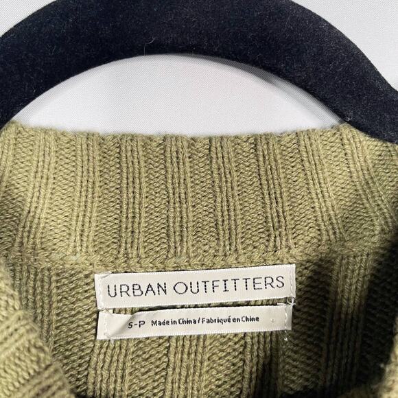 Urban Outfitters Womens Small Olive Green Lou Mock Neck Pullover Sweater Cotton - Picture 7 of 11
